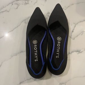 Solid Black Rothy’s - Pointed Toe Flats